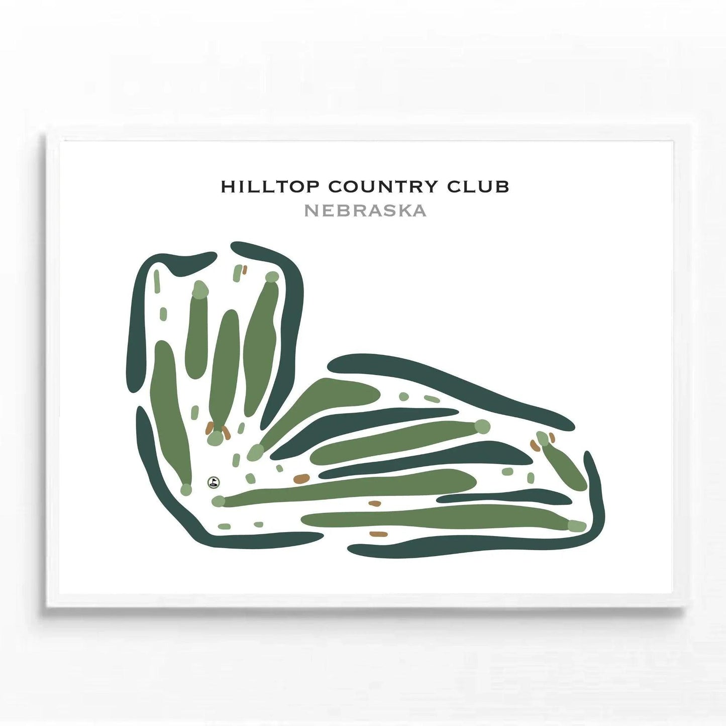 Hilltop Country Club, Nebraska - Printed Golf Course