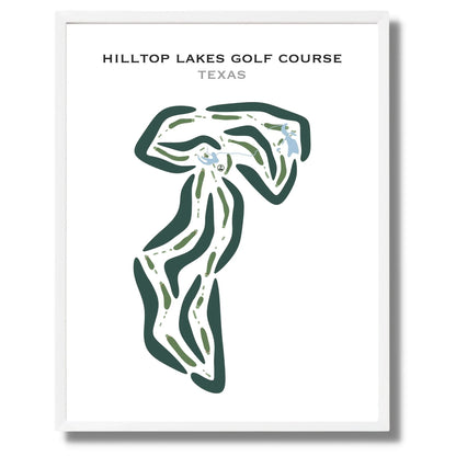 Hilltop Lakes Golf Course, Texas - Printed Golf Courses