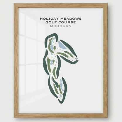 Holiday Meadows Golf Course, Michigan - Printed Golf Courses