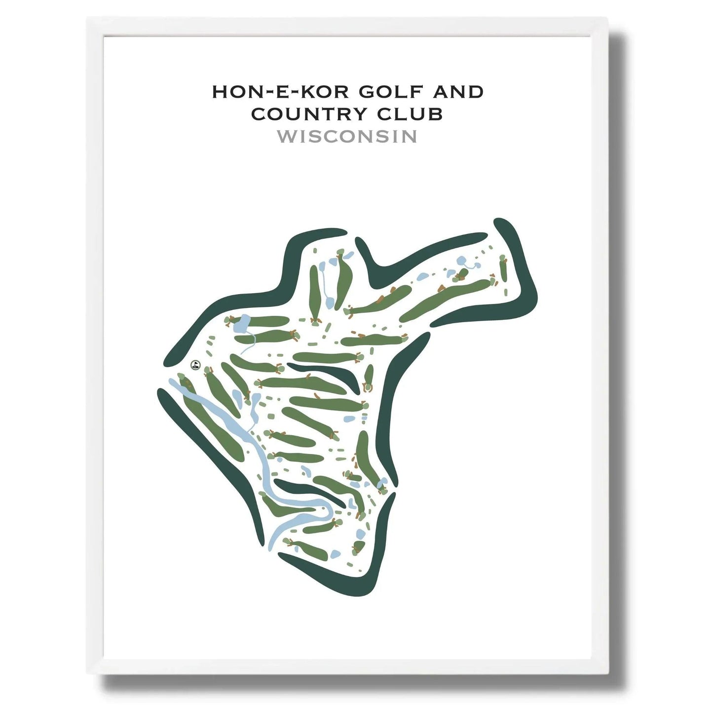 Hon-E-Kor Golf & Country Club, Wisconsin - Printed Golf Course