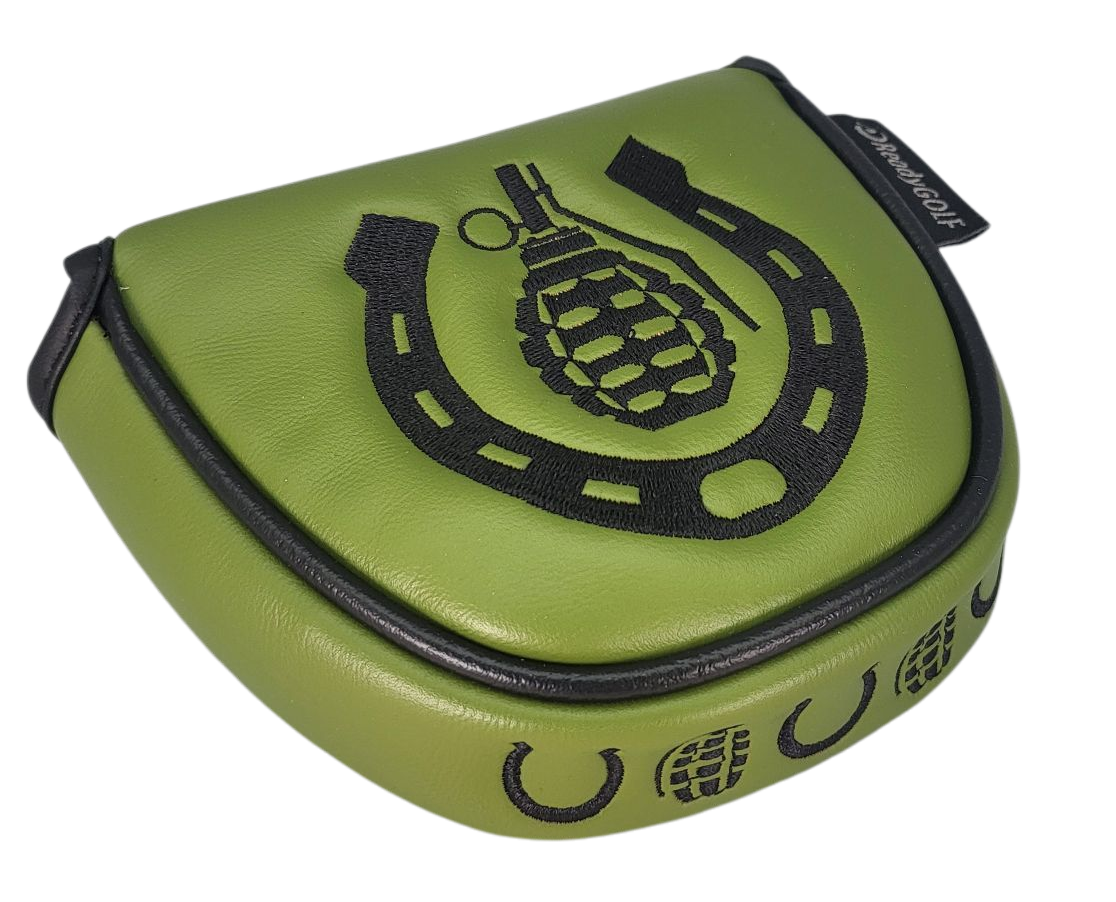 Horseshoes & Hand Grenades Embroidered Putter Cover by ReadyGOLF - Mallet