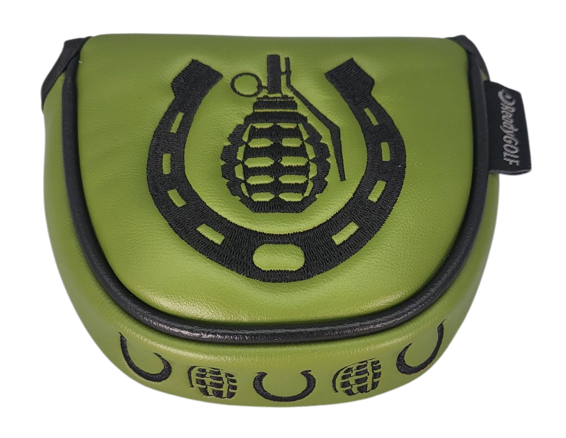 Horseshoes & Hand Grenades Embroidered Putter Cover by ReadyGOLF - Mallet