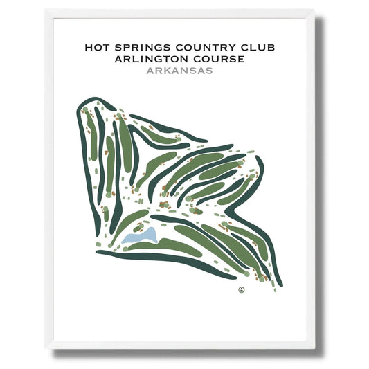 Hot Springs Country Club, Arlington Course, Arkansas - Printed Golf Course