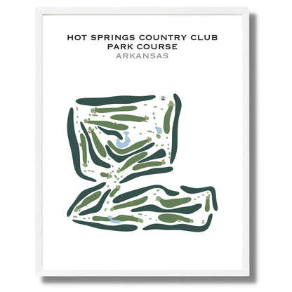 Hot Springs Country Club, Park Course, Arkansas - Printed Golf Course