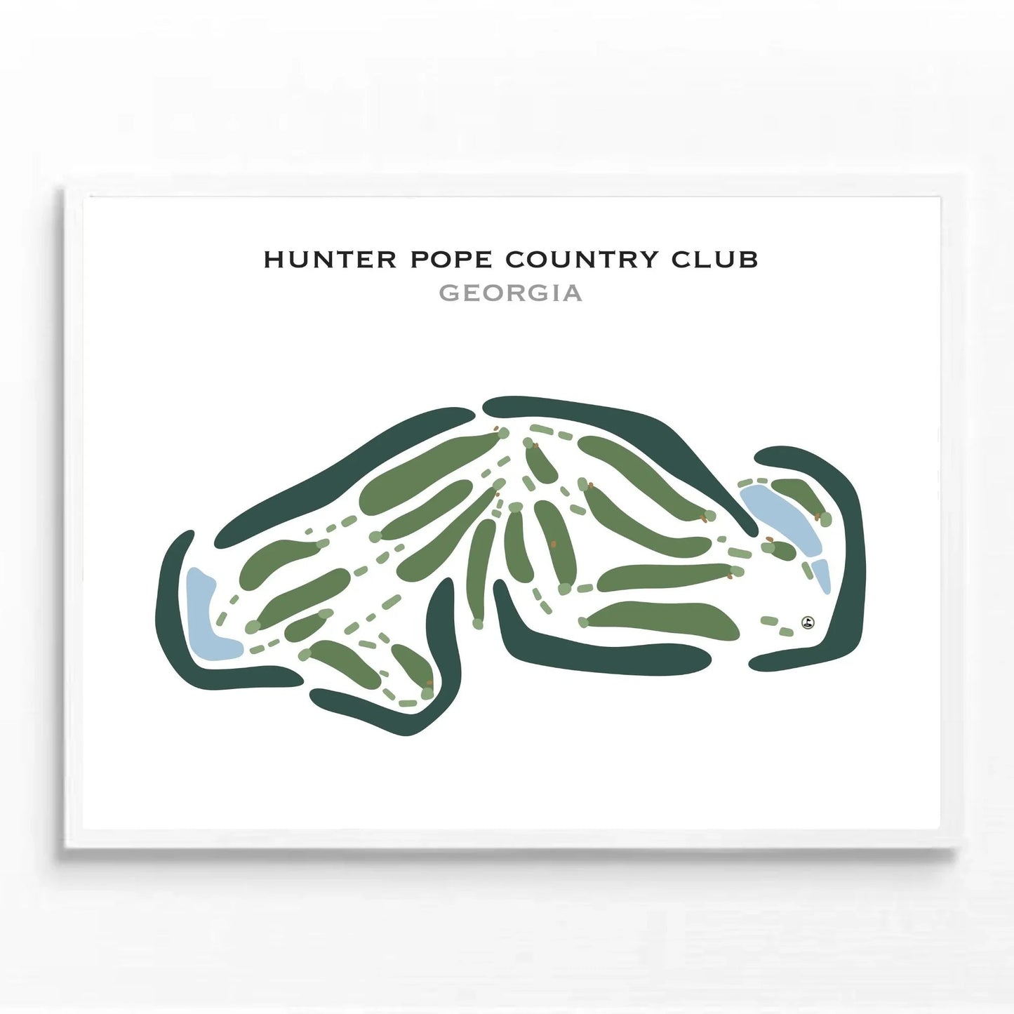 Hunter Pope Country Club, Georgia - Printed Golf Courses