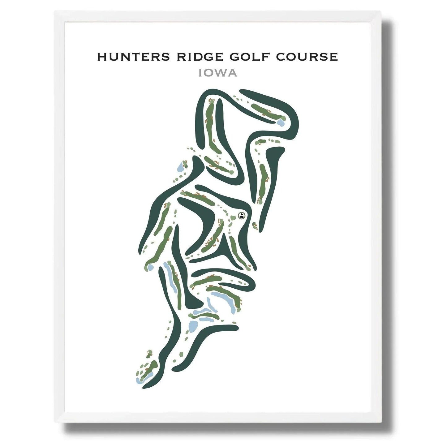 Hunters Ridge Golf Course, Marion Iowa - Printed Golf Courses