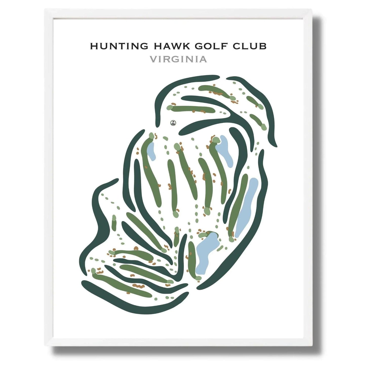 Hunting Hawk Golf Club, Virginia - Printed Golf Course