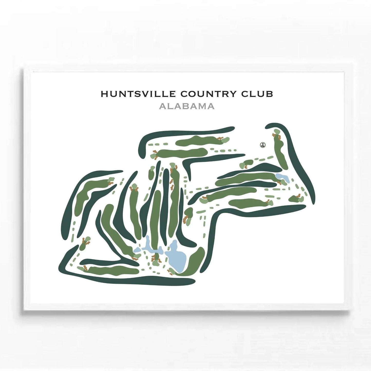 Huntsville Country Club, Alabama - Printed Golf Course