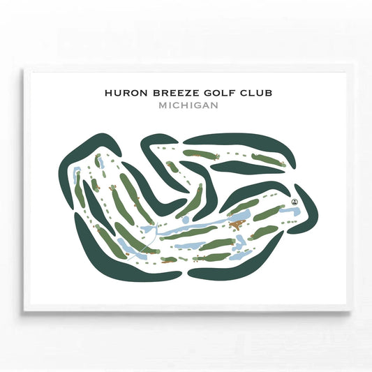 Huron Breeze Golf Club, Michigan - Printed Golf Courses