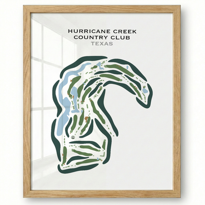 Hurricane Creek Country Club, Texas - Printed Golf Courses