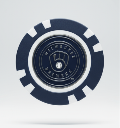 Officially Licensed Milwaukee Brewers Poker Chip Ball Marker