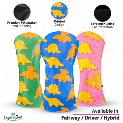 Dino Nugget Driver Headcover | Premium Golf Driver Cover | Soft Protective Lining | Durable Synthetic Leather