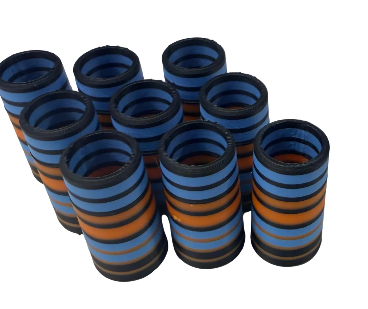 Custom NEW .370 Golf Ferrules Black Orange Neon Blue Iron Ferrules 7 Pack