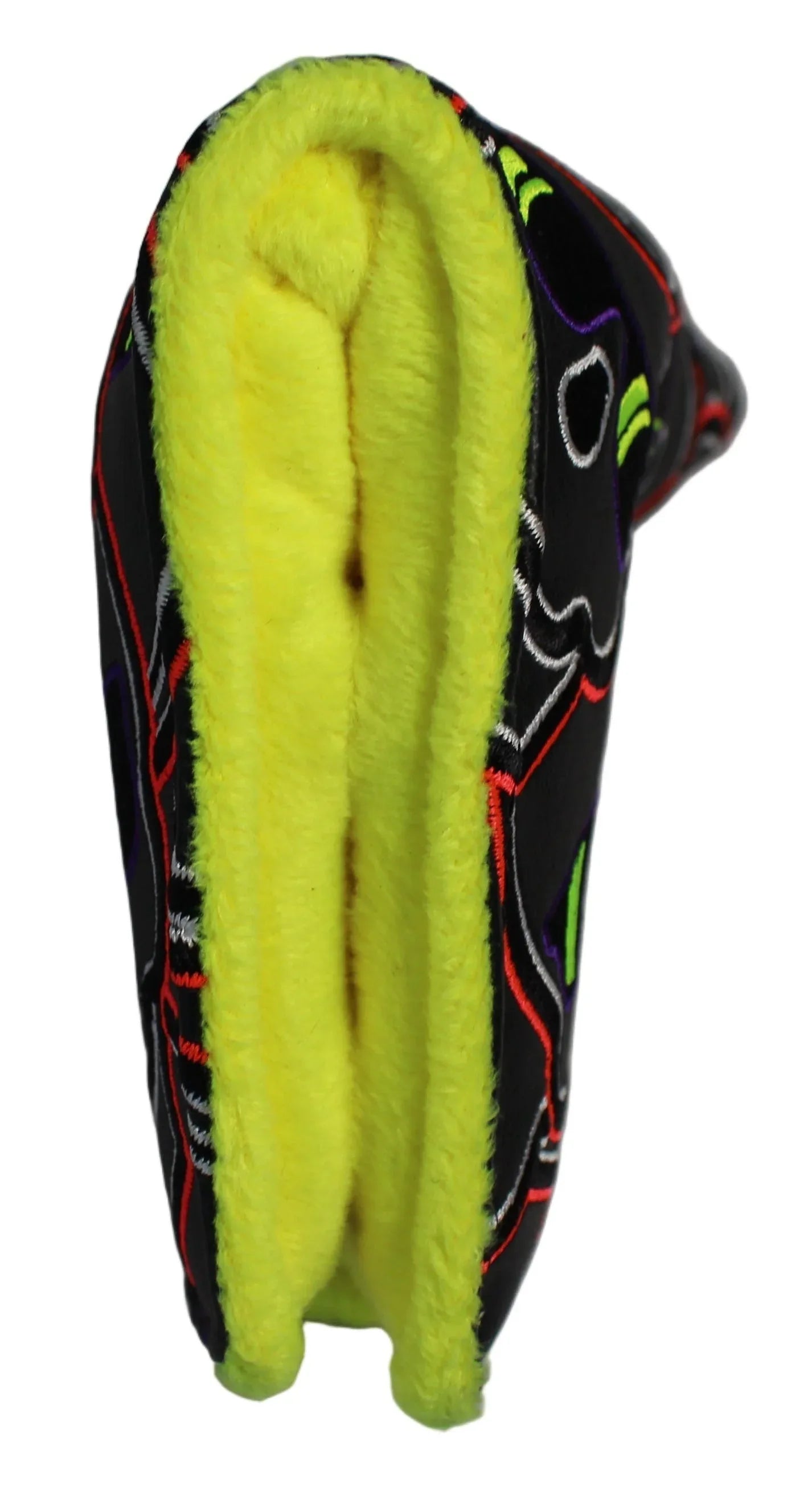 Swag Golf - Stacked Skull Golf Eclipse Black & Yellow Multicolor Blade Putter Headcover - GOLF LEAGUE