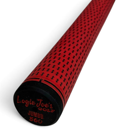 360 Golf Grips | 3 Pack Red/Black | Standard, Mid, Jumbo | High-Traction Rubber Grip