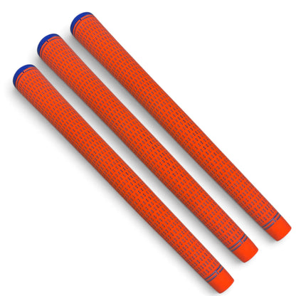 360 Golf Grips | 3 Pack Orange/Blue | Standard, Mid, Jumbo | High-Traction Rubber Grip