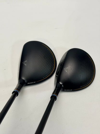 Callaway Rogue ST Max D 5 & 7 Wood Bundle Cypher Blue 50g Regular Flex