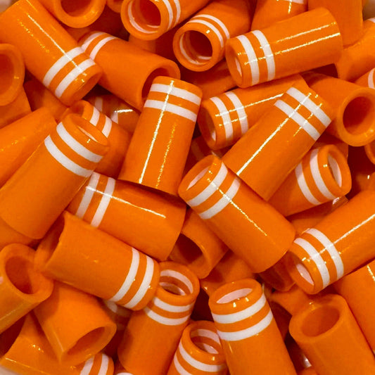 Premium Quality Iron Ferrules Orange w/ Double White Rings 1”
