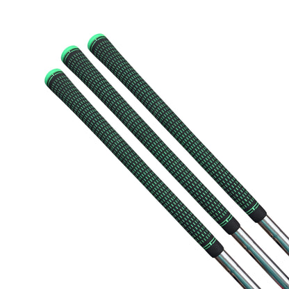 360 Golf Grips | 3 Pack Black/Green | Standard, Mid, Jumbo | High-Traction Rubber Grip