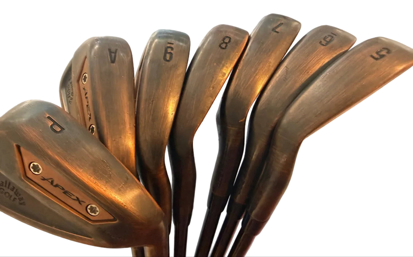 Callaway Apex Ai300 Brushed Copper 5-AW MMT 80g Stiff Flex Irons (Used)