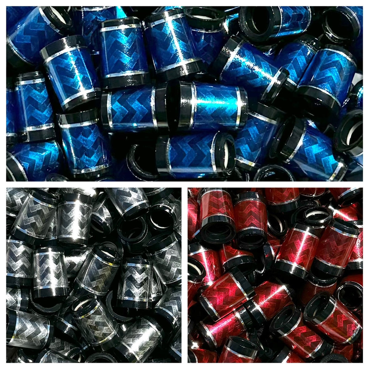 Premium Quality Iron Ferrules Carbon Weave Design .355 I.D. - Choose Color