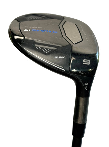 Callaway Ai Smoke 9 Wood 24° Cypher Black 50g Senior Flex (Used)