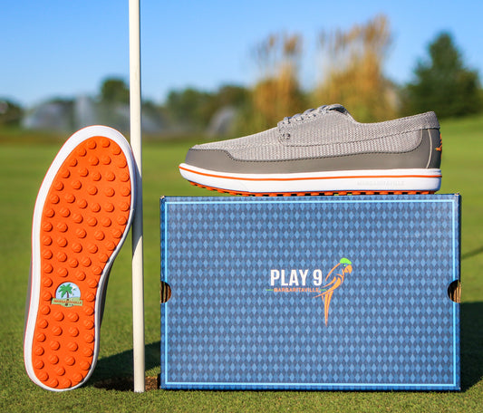 Margaritaville Men's Gimme Grey/Orange Golf Shoe