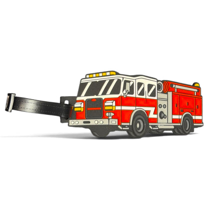 Fire Truck Clip-On Tag | Multi-Use Bag Tag, Travel Tag, Golf Accessory