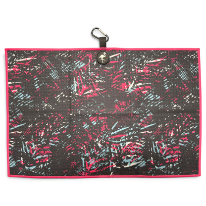 Shadow Palms Golf Towel | 24” x 16” Microfiber Towel | Magnetic Clip & Carabiner | Premium Golf Accessory