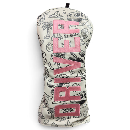 Fossil Fairways Driver Headcover – Premium Faux Leather Driver Cover – Elastic Fit – Embroidered Letters