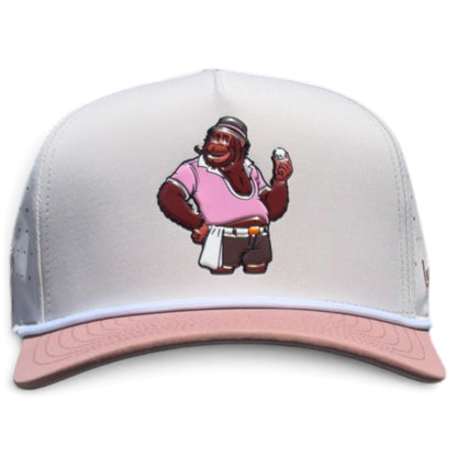 Orangutan Golf Hat | Snapback Cap | Built-in Magnetic Ball Marker Holder + Marker Included | Adjustable Ape Tan