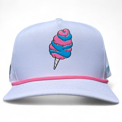 Sugar Rush Golf Hat | Snapback Cap | Built-in Magnetic Ball Marker Holder + Marker Included | Adjustable Cotton Candy