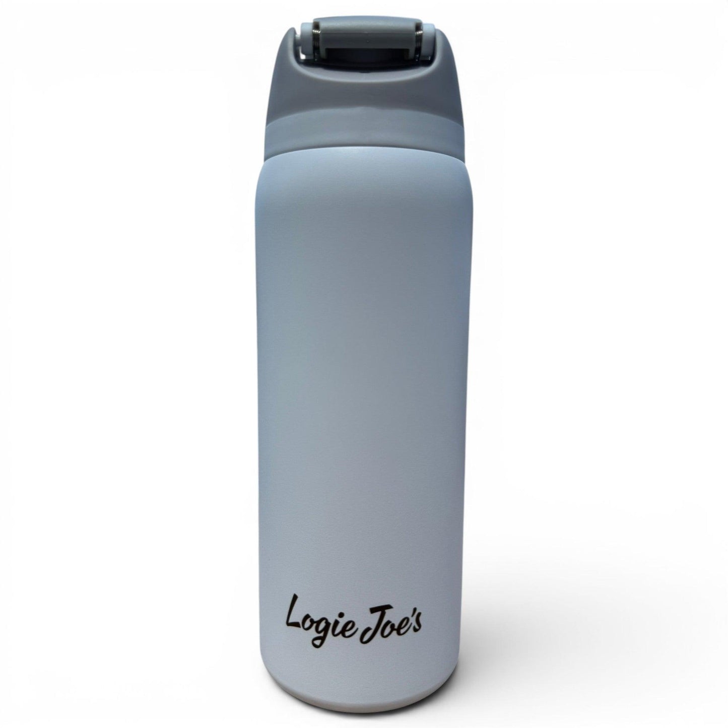 Hydration Bottle – Astronaut Walker (White Out) | 32oz Insulated Stainless Steel | Flip Straw Lid w/ Handle