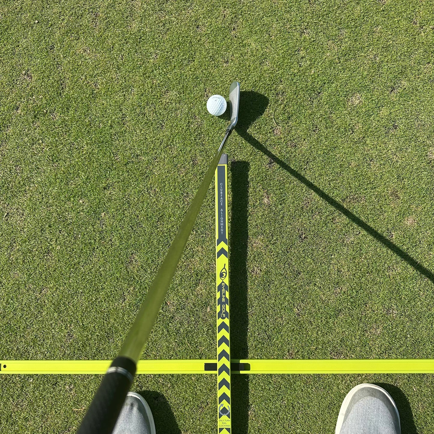 Practice-T Alignment & Ball Position Guide (Green)