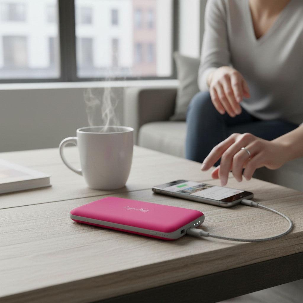 Fast Charge Power Bank | 10,000mAh Portable Charger | Slim USB-C Battery Pack for iPhone & Android | Travel & Golf Ready