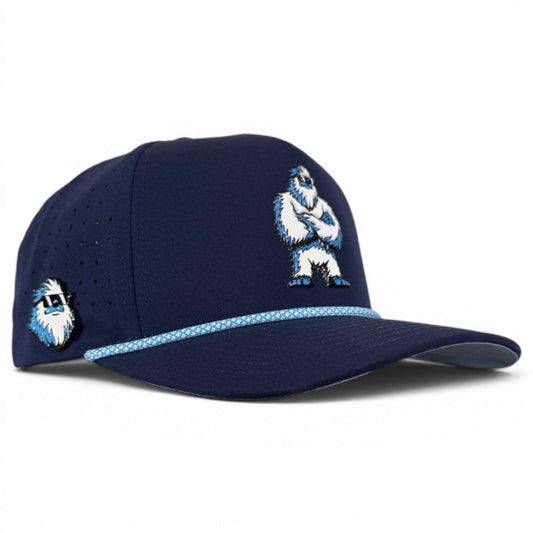 Zero Chill Yeti Golf Hat | Snapback Cap | Built-in Magnetic Ball Marker Holder + Marker Included | Adjustable Navy Abominable Snowman