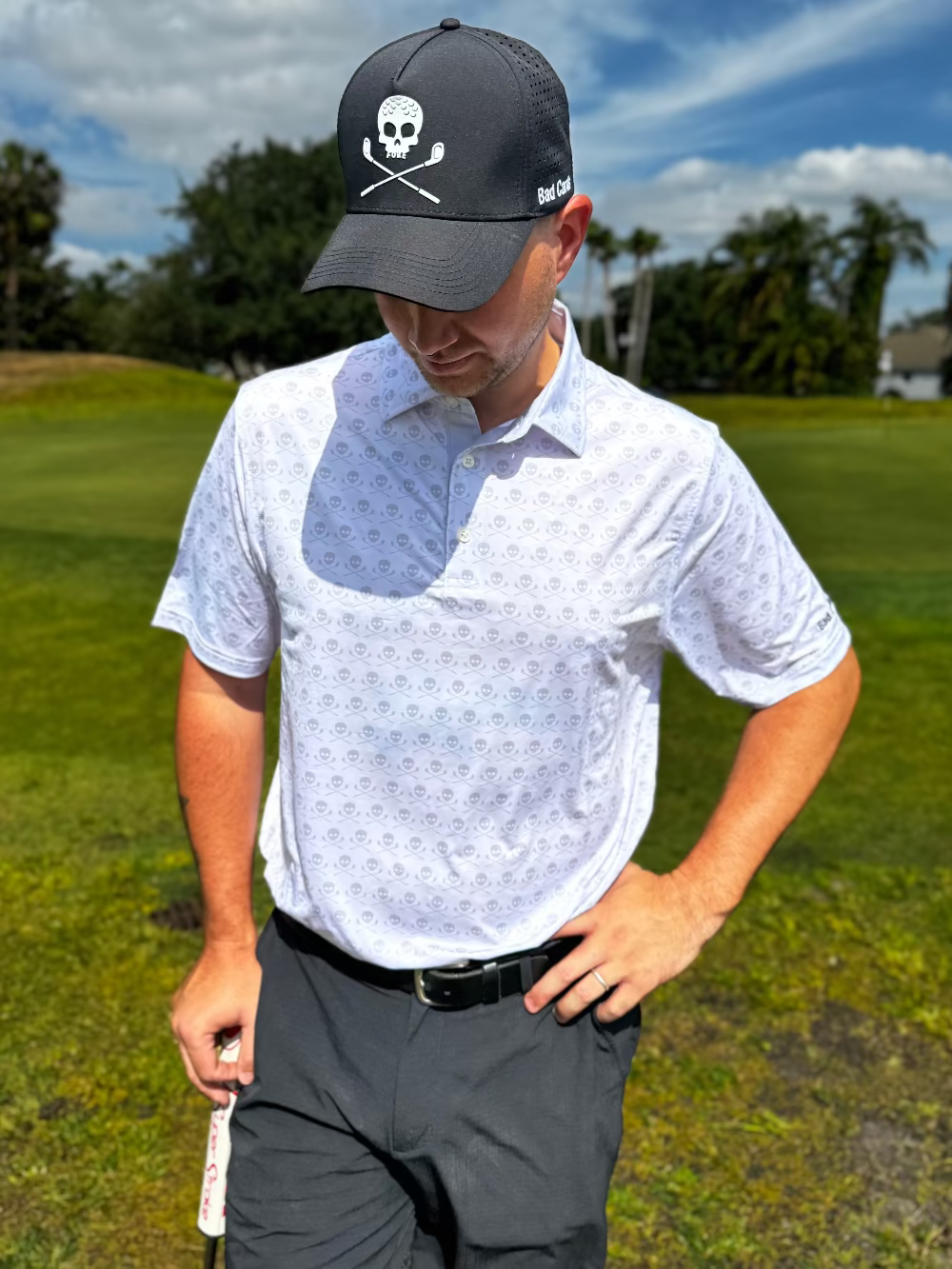 Bad Cards Performance Polo (White)