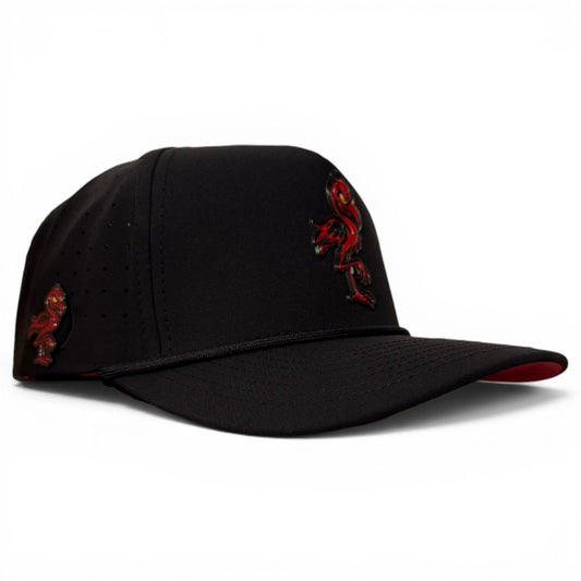 Jogie Loe's Flamingo Golf Hat | Snapback Cap | Built-in Magnetic Ball Marker Holder + Marker Included | Adjustable Flamingo