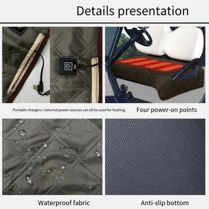 USB Heated Golf Cart Seat Cushion Winter Warmth Essential