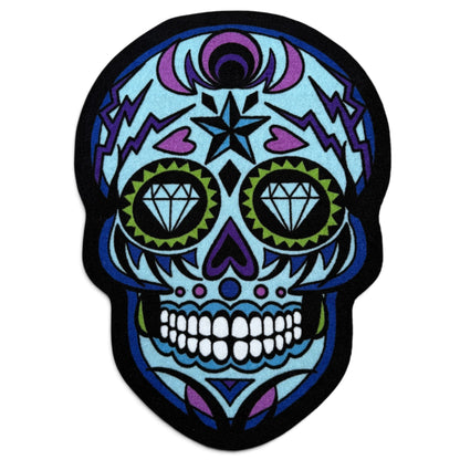 Blue Sugar Skull | Golf Shop Mat Rug | Golf Accessory