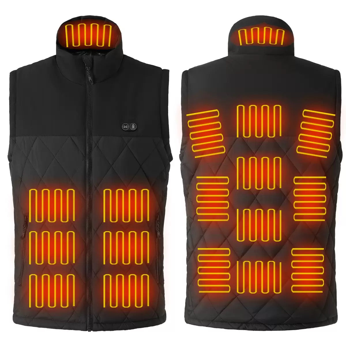 Dual-Control Heated Vest – 17-Zone USB Heated Winter Vest