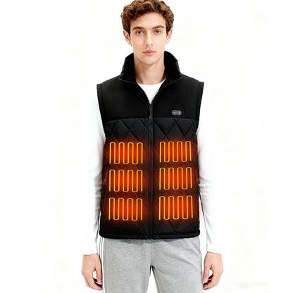 Dual-Control Heated Vest – 17-Zone USB Heated Winter Vest