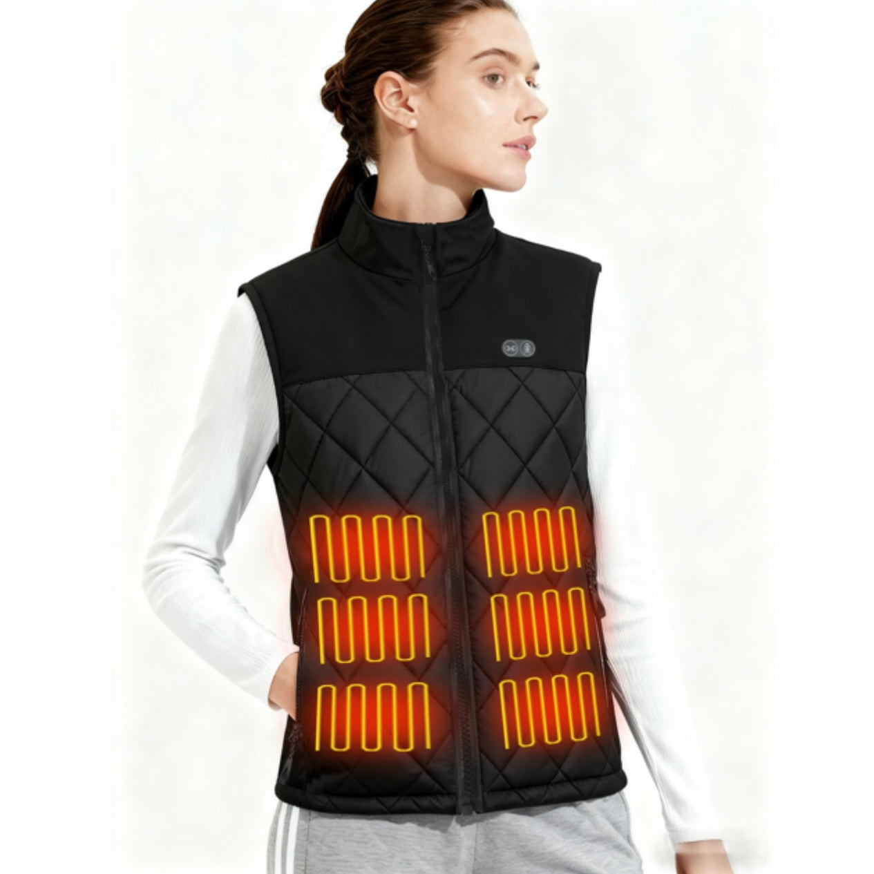 Dual-Control Heated Vest – 17-Zone USB Heated Winter Vest