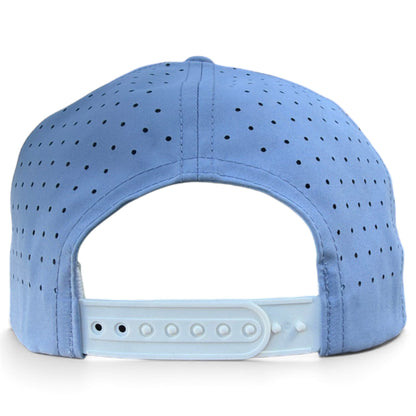 Fore the Boys Golf Hat | Snapback Cap | Built-in Magnetic Ball Marker Holder + Marker Included | Adjustable Blonde Light Blue