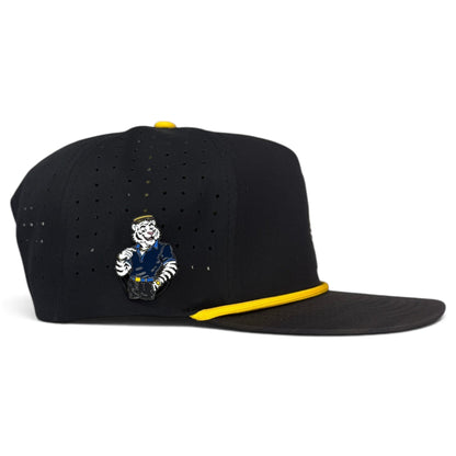 Saintly Tiger Golf Hat | Snapback Cap | Built-in Magnetic Ball Marker Holder + Marker Included | Adjustable White Tiger