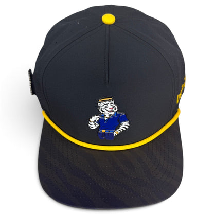 Saintly Tiger Golf Hat | Snapback Cap | Built-in Magnetic Ball Marker Holder + Marker Included | Adjustable White Tiger