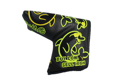Swag Golf - Flipper Yellow Buy Low Sell High *opened, no bag* Blade Putter Headcover - GOLF LEAGUE