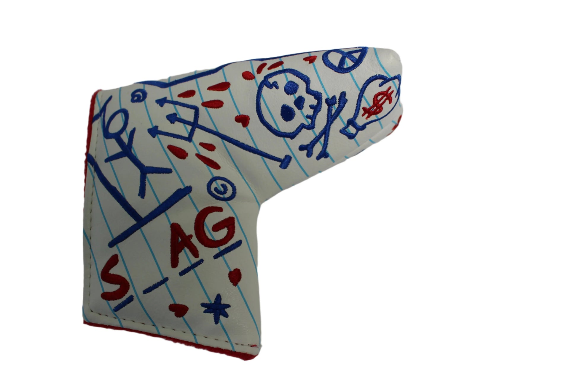Swag Golf - S Cover Notebook Paper *opened, no bag* Blade Putter Headcover - GOLF LEAGUE