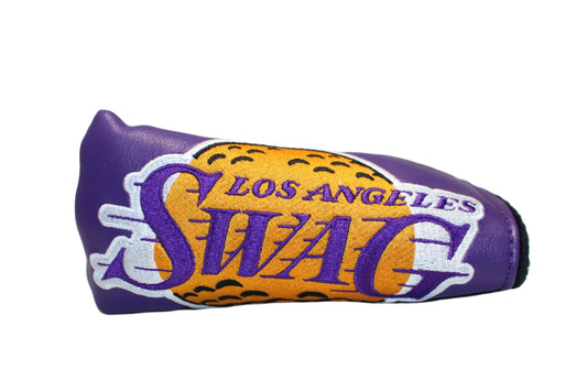 Swag Golf - LA Swag Purple (Lakers) VERY RARE *opened* Blade Putter Headcover - GOLF LEAGUE