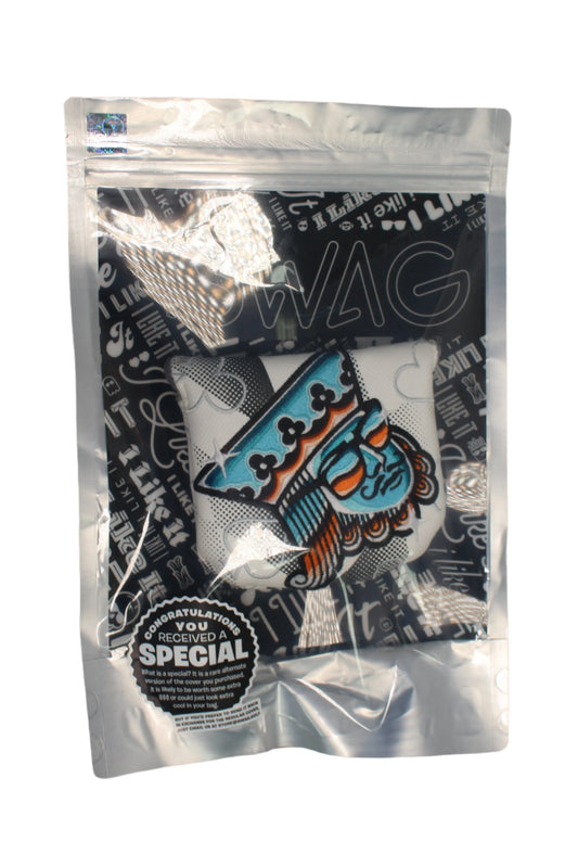 Swag Golf - Glasses Swag King (SPECIAL EDITION) Black/White/Blue/Orange Mallet Putter Headcover - GOLF LEAGUE